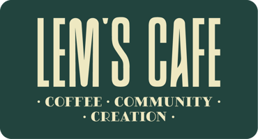 Lem's Cafe Logo and tagline 