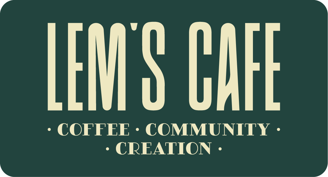 Lem's Cafe Logo and tagline 